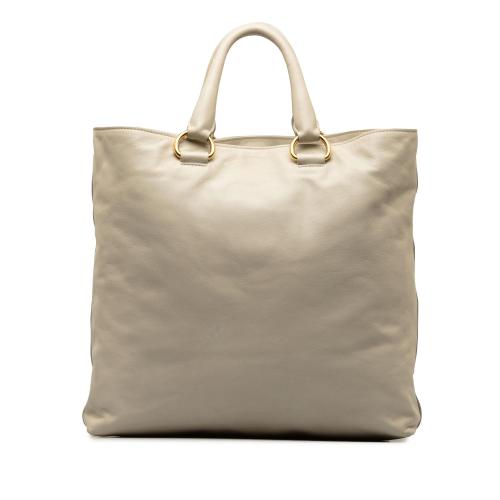 Prada Soft Calf Convertible Shopper Tote