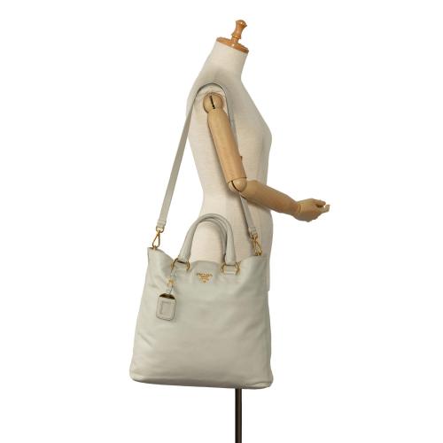 Prada Soft Calf Convertible Shopper Tote