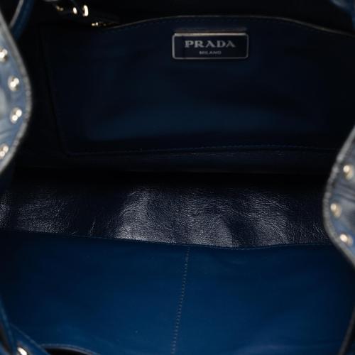 Prada Soft Calf Studded Bucket Bag