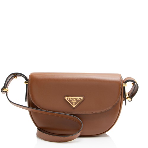 Prada Soft Calfskin Arque Flap Shoulder Bag