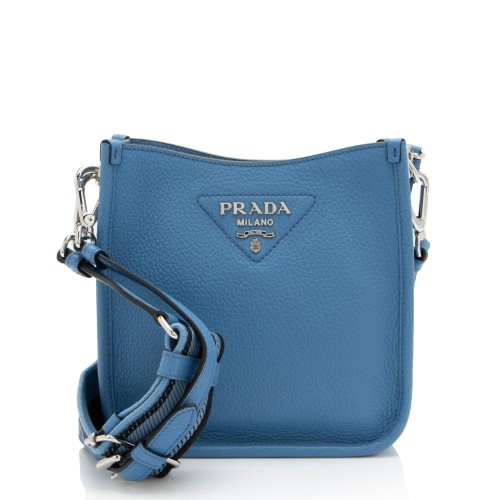 Prada Soft Leather Logo Mini Shoulder Bag