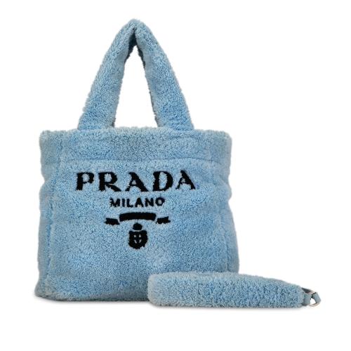 Prada Spugna Logo Terrycloth Tote