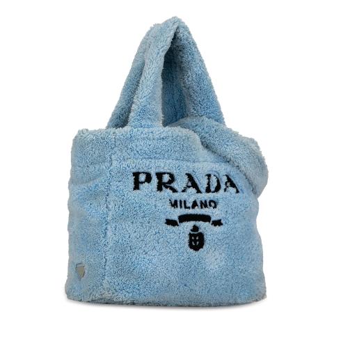 Prada Spugna Logo Terrycloth Tote