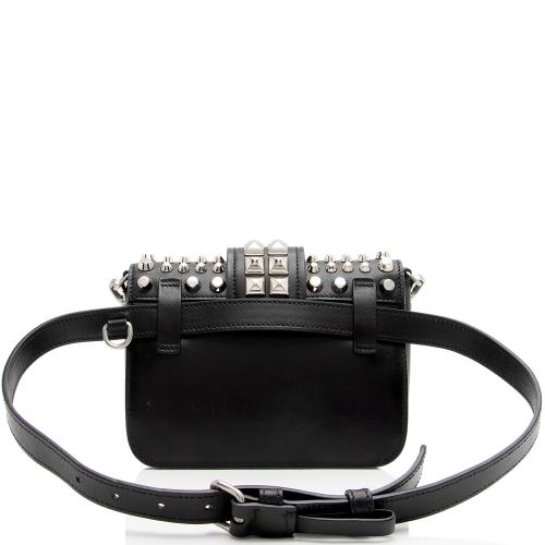 Prada Saffiano Calfskin Studded Cahier Belt Bag