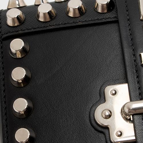 Prada Saffiano Calfskin Studded Cahier Belt Bag