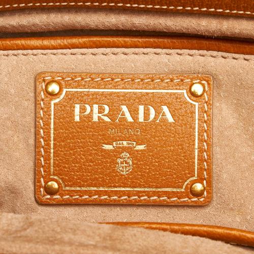 Prada Studded Tessuto Satchel