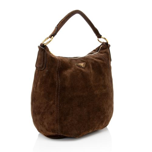 Prada Scamosciato Suede Hobo