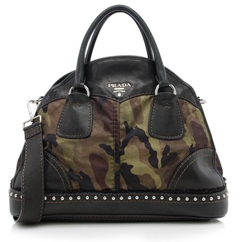 Prada Tessuto Camouflage Bowler Bag