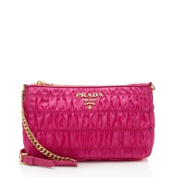 Prada Tessuto Gaufre Chain Crossbody