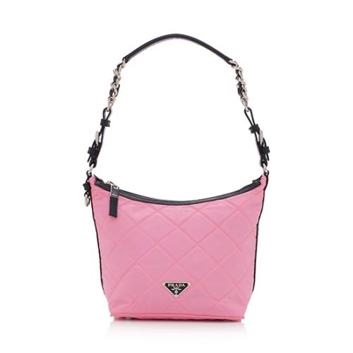 Prada Quilted Tessuto Shoulder Bag