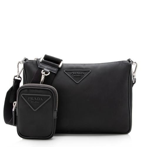 Prada Tessuto Logo Compact Crossbody