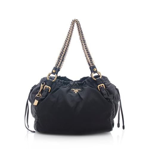 Prada Tessuto Nappa Chain Shoulder Bag