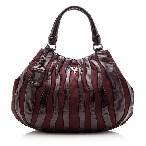 Prada Tessuto Nappa Stripes Shoulder Bag