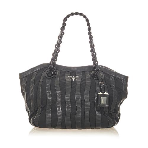 Prada Tessuto Nappa Waves Tote Bag