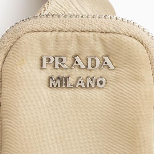 Prada Re-Nylon Patent Leather Double Pocket Crossbody