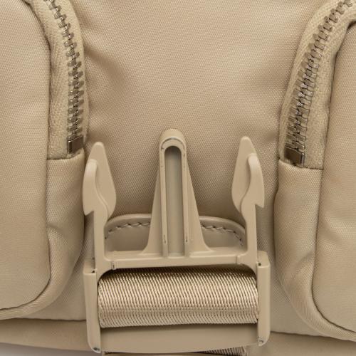 Prada Re-Nylon Patent Leather Double Pocket Crossbody