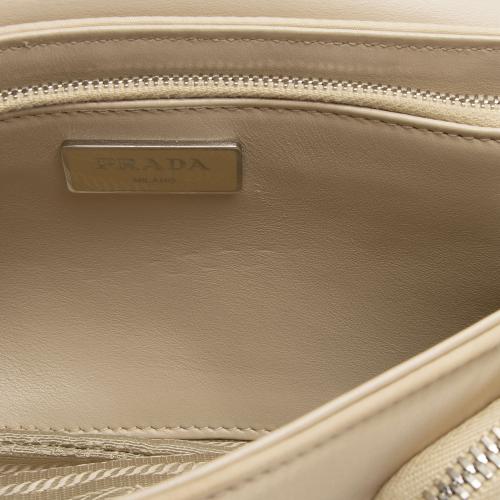 Prada Re-Nylon Patent Leather Double Pocket Crossbody