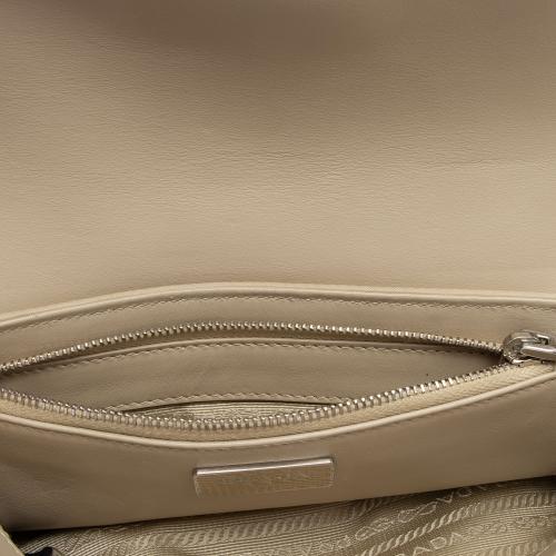 Prada Re-Nylon Patent Leather Double Pocket Crossbody