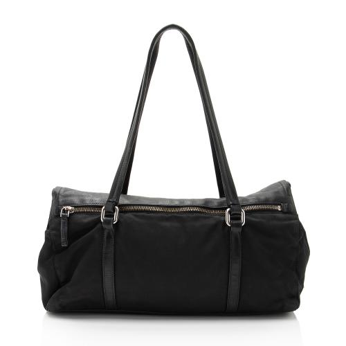 Prada Tessuto Pushlock Foldover Satchel