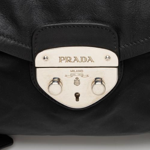 Prada Tessuto Pushlock Foldover Satchel