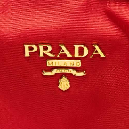 Prada Tessuto Saffiano Drawstring Tote