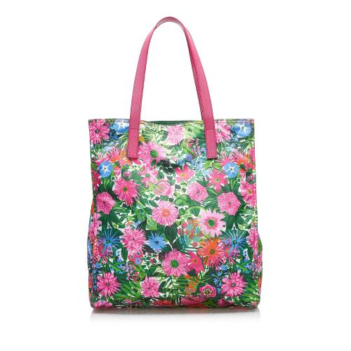 Prada Tessuto Stampato Floral Tote