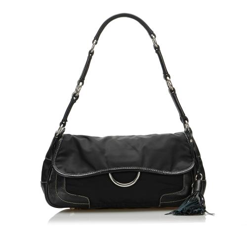 Prada Tessuto Tassel Shoulder Bag