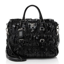 Prada Vernice Gaufre Large Satchel