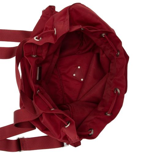 Prada Vintage Tessuto Drawstring Flat XL Backpack