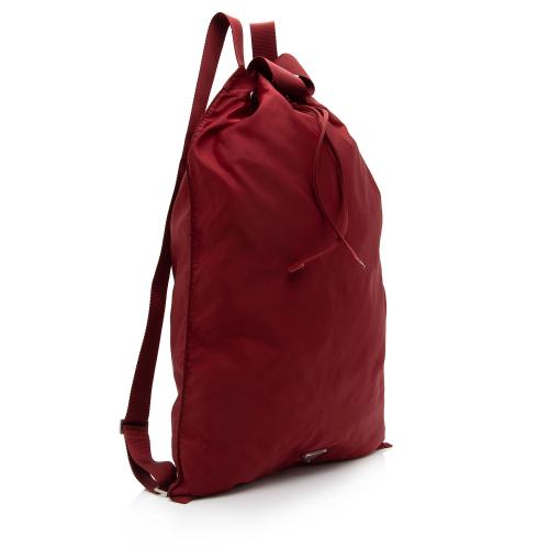 Prada Vintage Tessuto Drawstring Flat XL Backpack