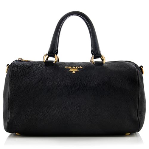 Prada Vitello Daino Boston Satchel