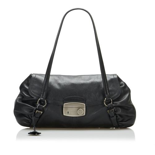 Prada Vitello Daino Easy Sound Lock Shoulder Bag