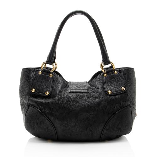 Prada Vitello Daino Leather Pushlock Tote