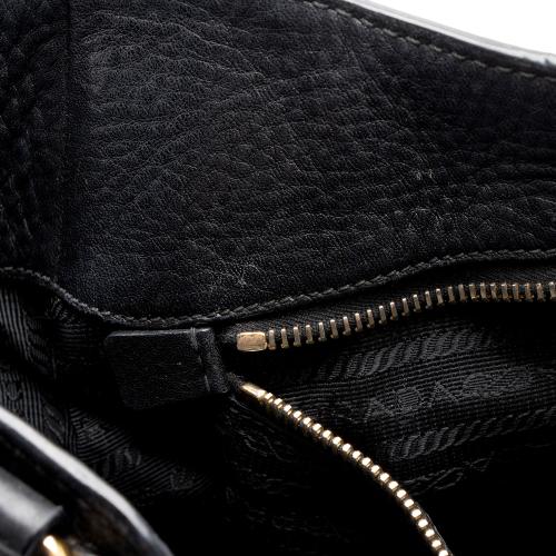 Prada Vitello Daino Leather Pushlock Tote