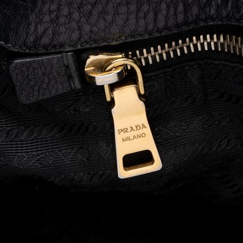 Prada Vitello Daino Leather Pushlock Tote