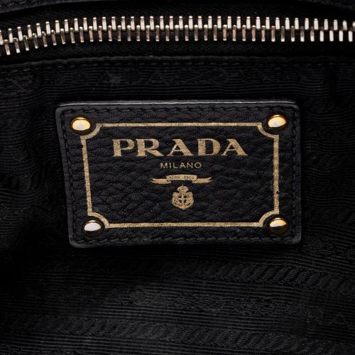 Prada Vitello Daino Leather Pushlock Tote