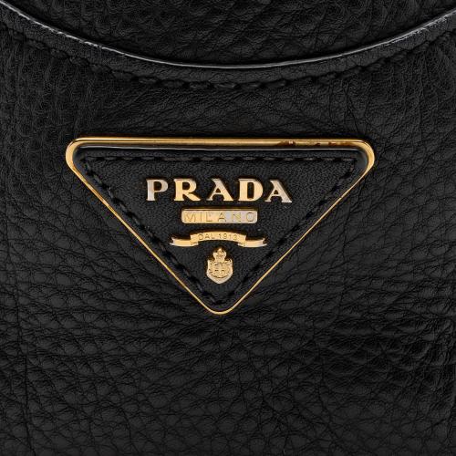 Prada Vitello Daino Leather Pushlock Tote