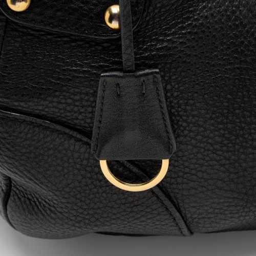 Prada Vitello Daino Leather Pushlock Tote