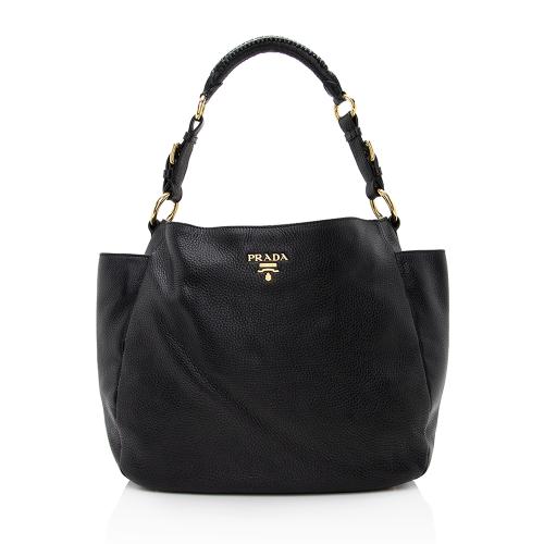 Prada Vitello Daino Side Pocket Hobo