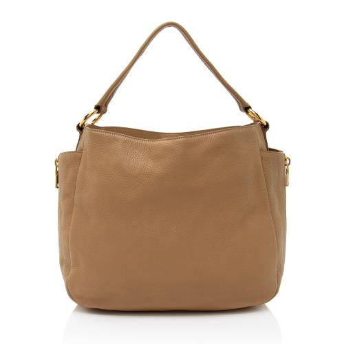 Prada Vitello Daino Side Pocket Zip Large Hobo