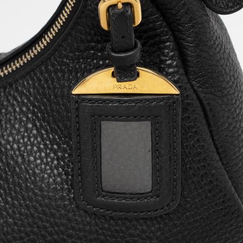 Prada Vitello Daino Zip Hobo