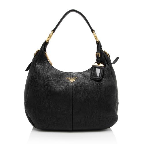 Prada Vitello Daino Zip Hobo