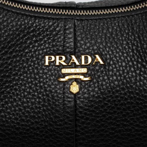 Prada Vitello Daino Zip Hobo