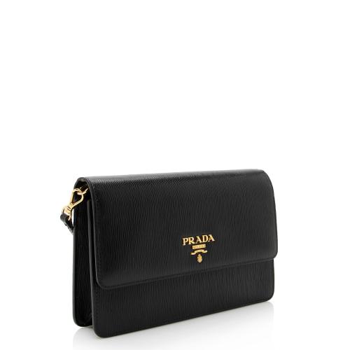 Prada Vitello Move Mini Wallet on Chain