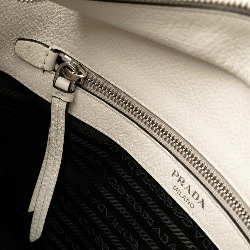 Prada Vitello Phenix Logo Bucket Bag