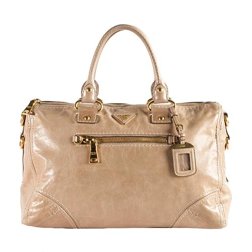 Prada Vitello Shine Bauletto Satchel