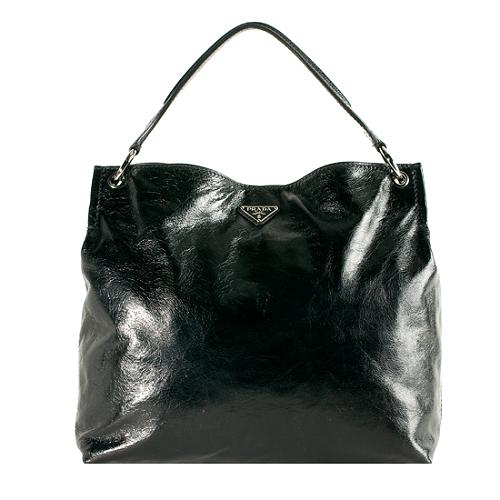 Prada Vitello Shine Hobo Handbag