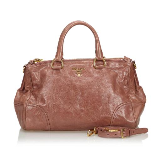 Prada Vitello Shine Leather Satchel