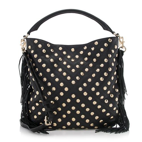 Rebecca Minkoff Bloomingdales Exclusive Clark Studded Fringe Hobo