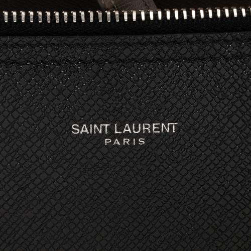 Saint Laurent Boucle Embossed Leather Shopping Tote